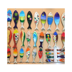 Whimsical Wooden Fish Decor: Delightful Home Accent