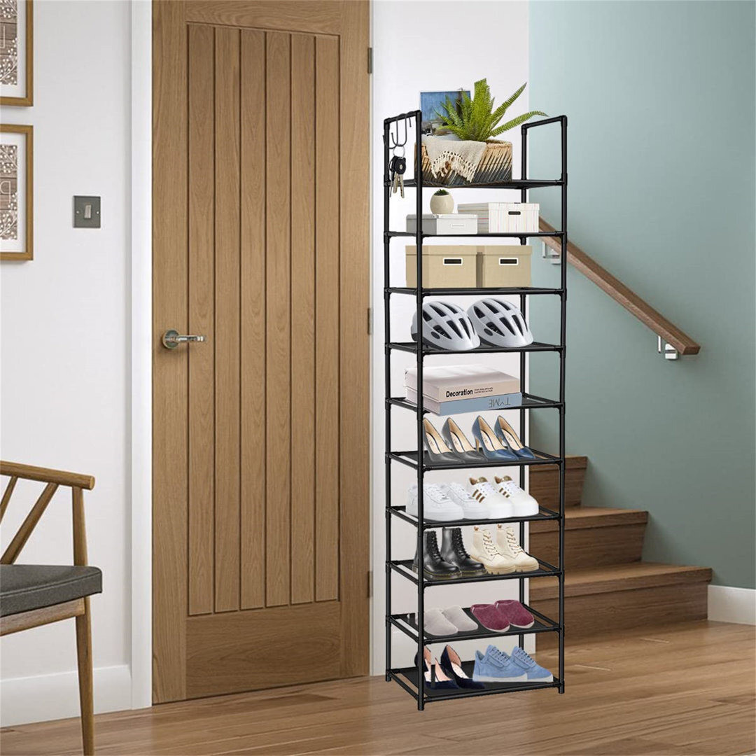 Wholesale Tall Shoe Racks Large Capacity Shoe Storage Stand with Metal Shelves