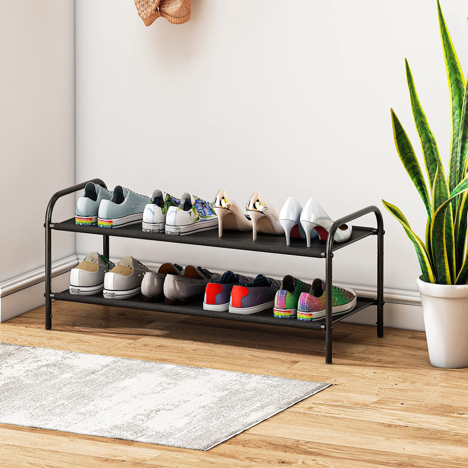 Hot-Selling Modern Living Room Furniture Multi-layer Plastic Metal Shoe Rack Stand Shoe Racks for Home, Dormitory, Home Office