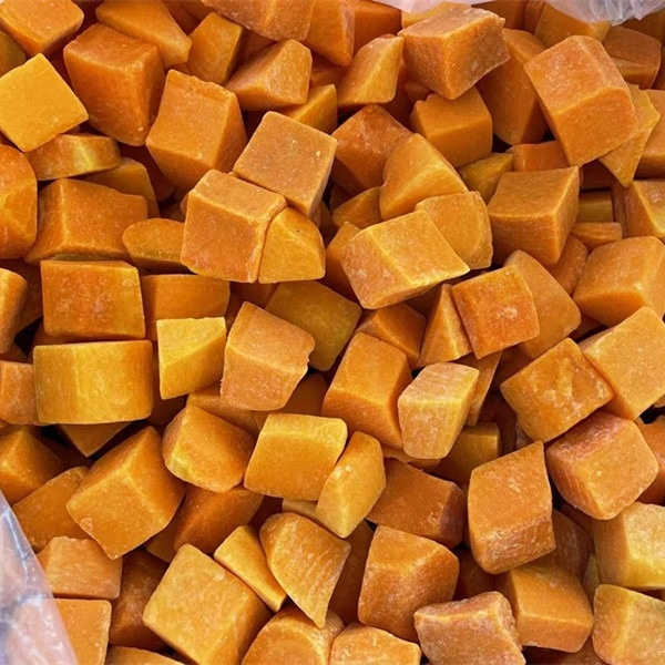 Export Frozen IQF Yellow Pumpkin Chunks Cut Diced Block Cubes Freezing Healthy Natural