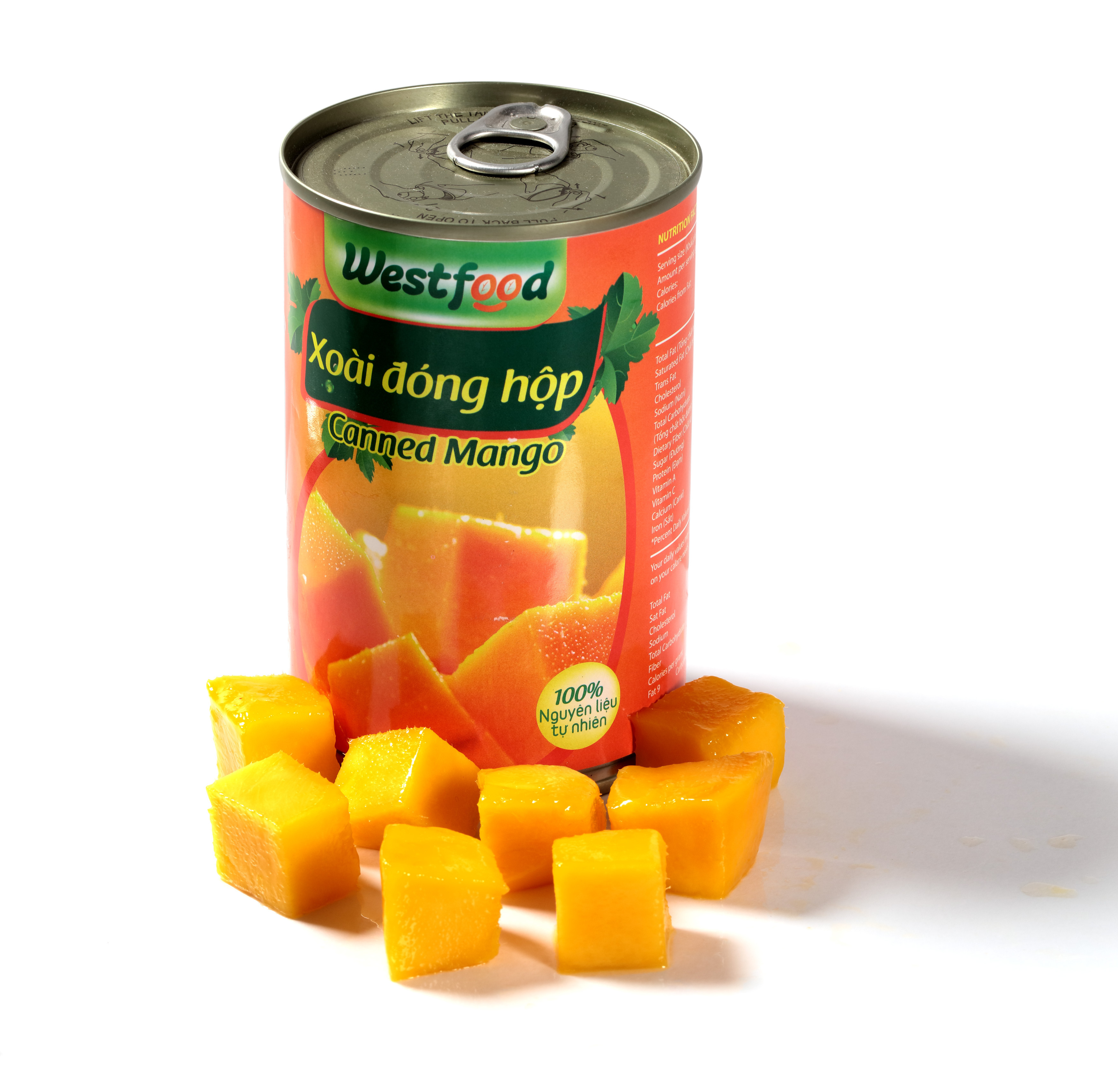 Westfood Canned Kaew Mango Dices Chunks Slices Light Syrup with Natural Juice Preserved with Water