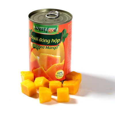 Westfood Canned Kaew Mango Dices Chunks Slices Light Syrup with Natural Juice Preserved with Water