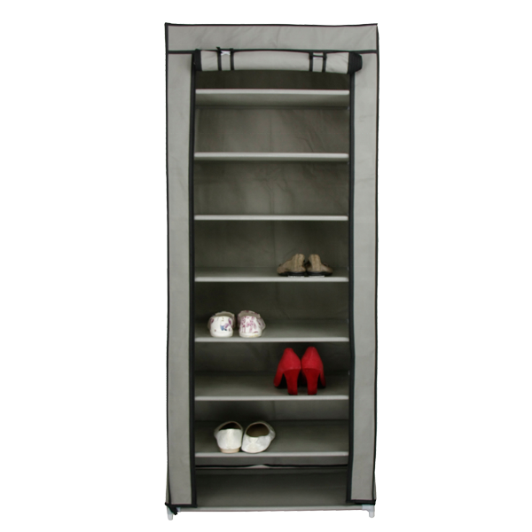 Waterproof Shoes Rack Portable Folding 8-Tier Stand Shoes Storage Organizer Cabinet Holder