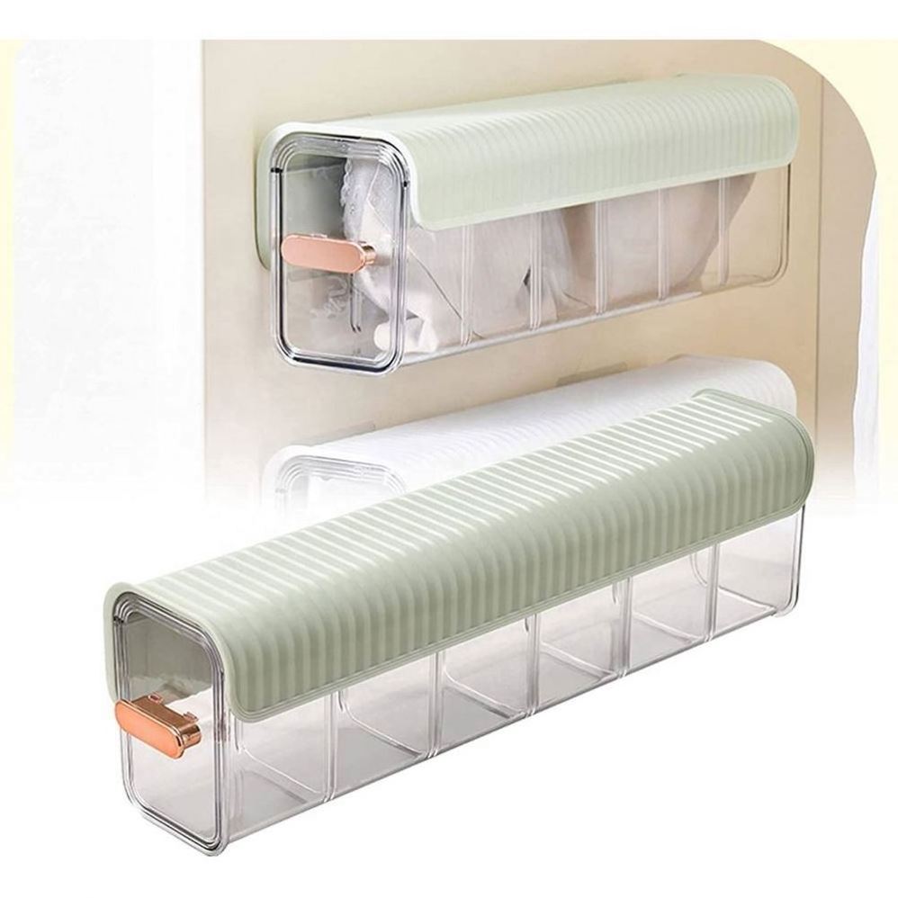 Wall Mounted Transparent Multifunctional Plastic Underwear Storage Box Wardrobe Door Underwear Bra Organizer Storage Box