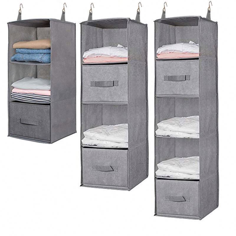 Hanging Closet Organizers and Storage Collapsible Hanging Closet Shelves for RV Wardrobe Camp Hanging Organizer for Shoes Toys