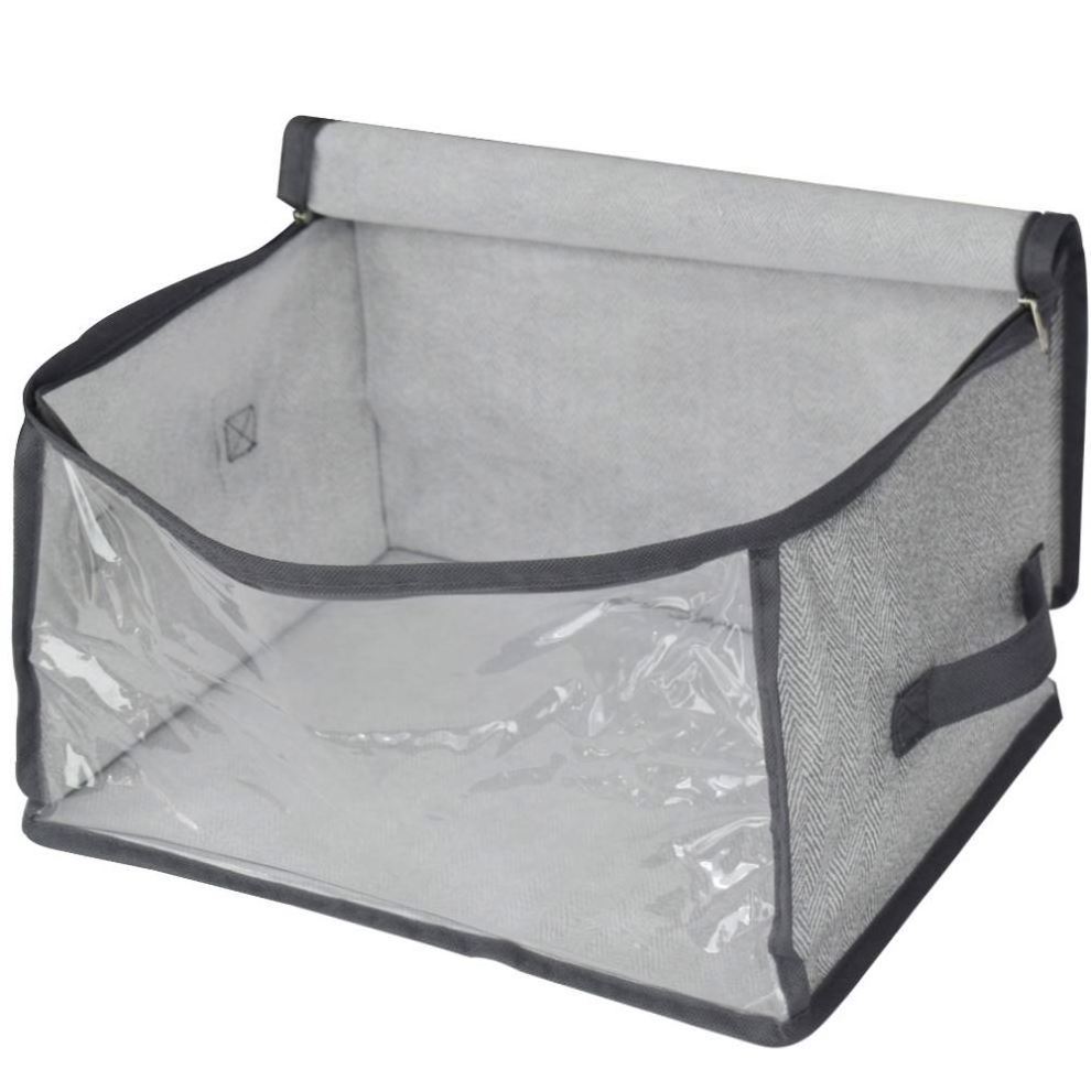 Large acity quilt storage bag clear window Folding clothes blanket bedding storage organizer under bed storage bag