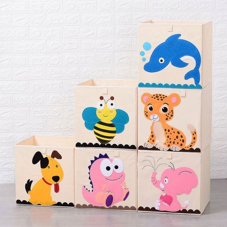 Foldable Animal Toy Storage Box Oxford Cube Chest Basket Organizer  toys storage organizer  for kids