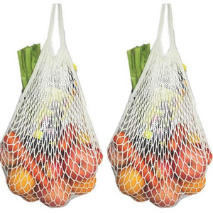 drawstring cotton mesh tote shopping tote Bag