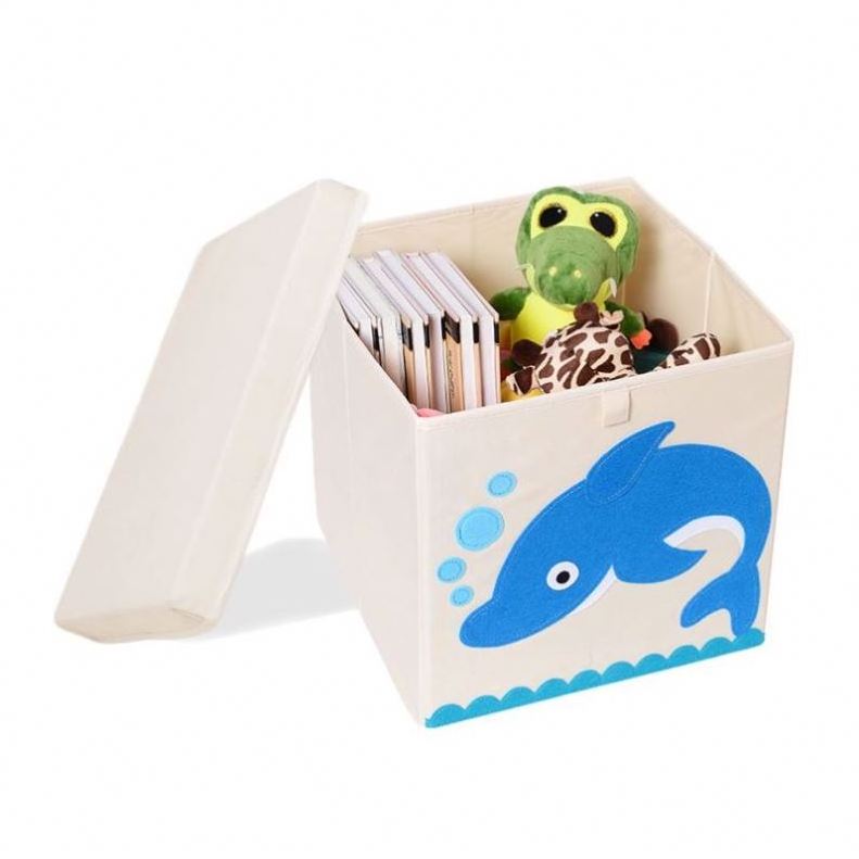 Foldable Animal Toy Storage Box Oxford Cube Chest Basket Organizer  toys storage organizer  for kids