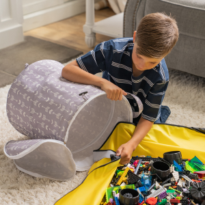 Large Capacity Toy Storage Organizer Baskets Foldable Toy Chest with Play Mat Quick Drawstring Bag for Kids