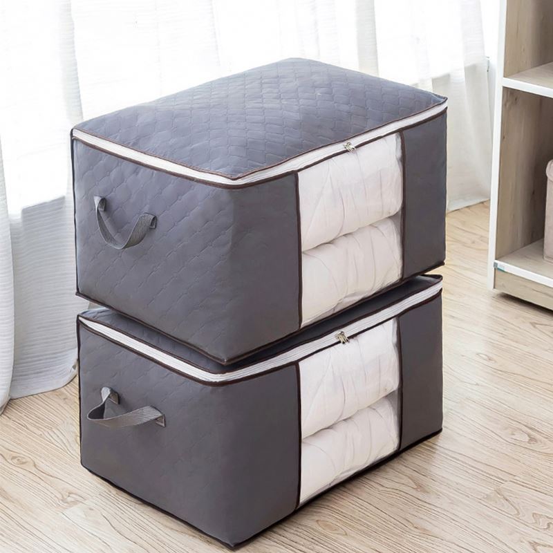 Foldable Clothes Storage Container Large Capacity Under Bed Clothes Storage Bag for Bedding Clothes Towels Fabric Custom Size