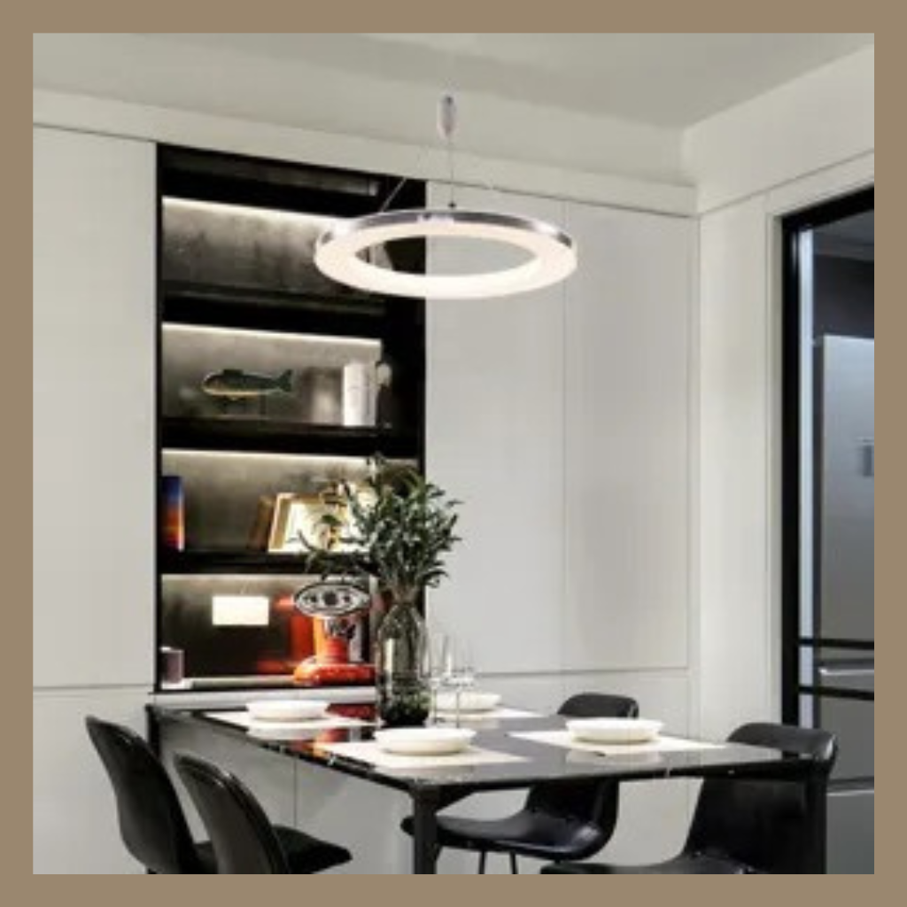 LN LED Nordic Minimalist LED Chandelier Sleek Dimmable Rings Indoor Pendant Lamp Modern Living & Restaurant Fixture