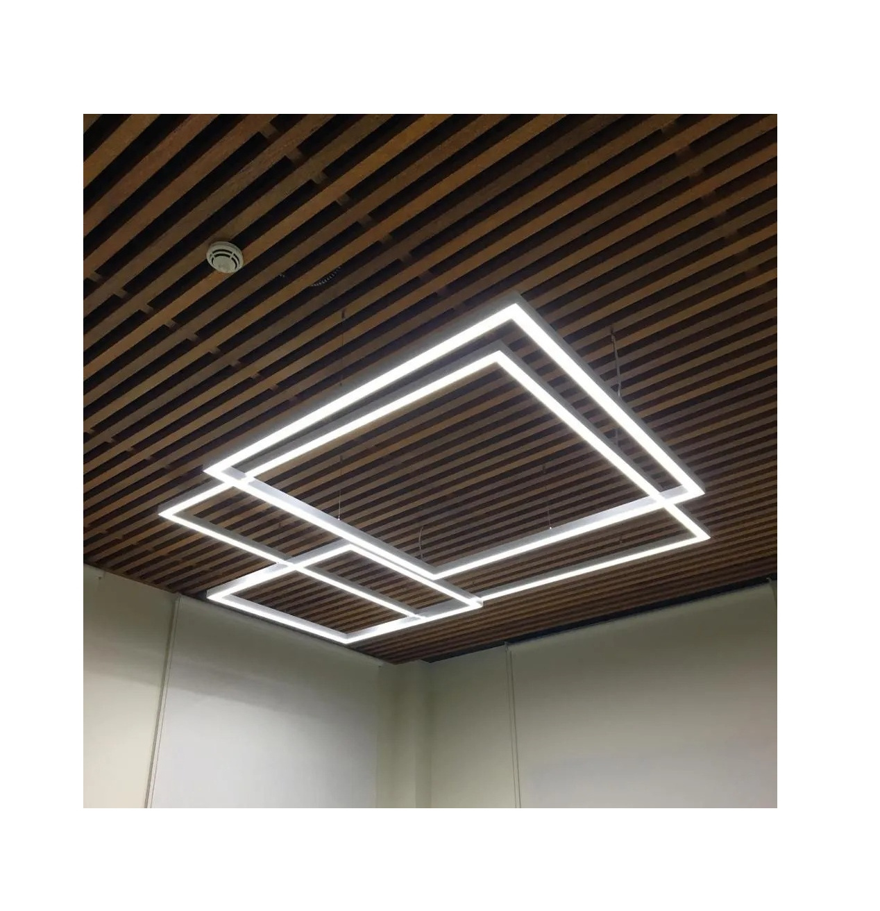 LN LED Customizable Square LED Light Fixture Hanging Recessed Surface Mount for Modern Office