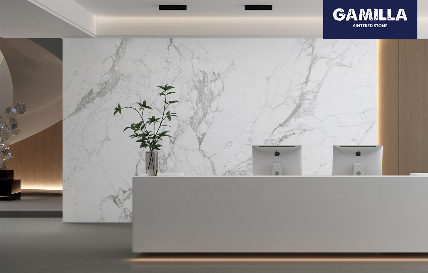 Sintered stone sheet 1200*2700*9 Maescu white marble for large wall panel for exterior wall cladding countertops