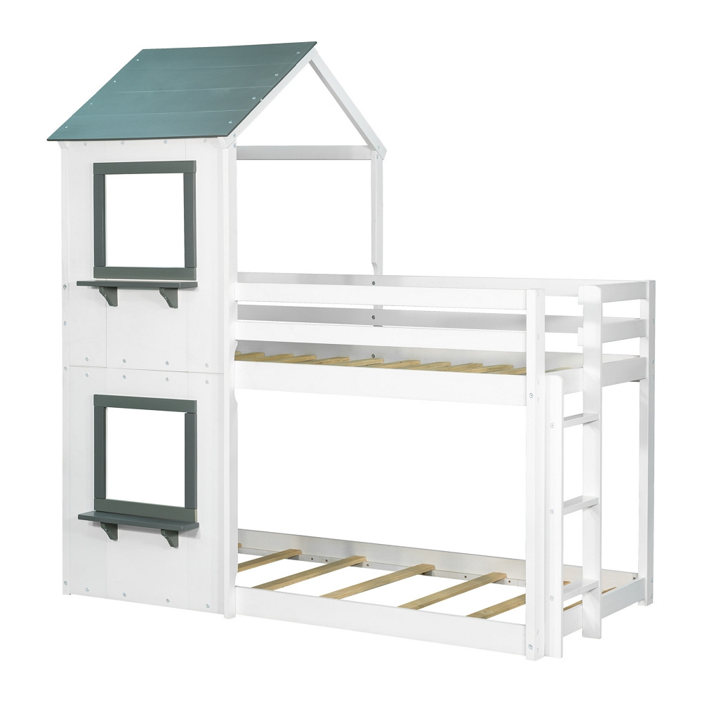 HOUSE BUNK BED House Bed Kids Loft Storage Full Size Tree House wooden Bunk Bed For Child Made In Vietnam