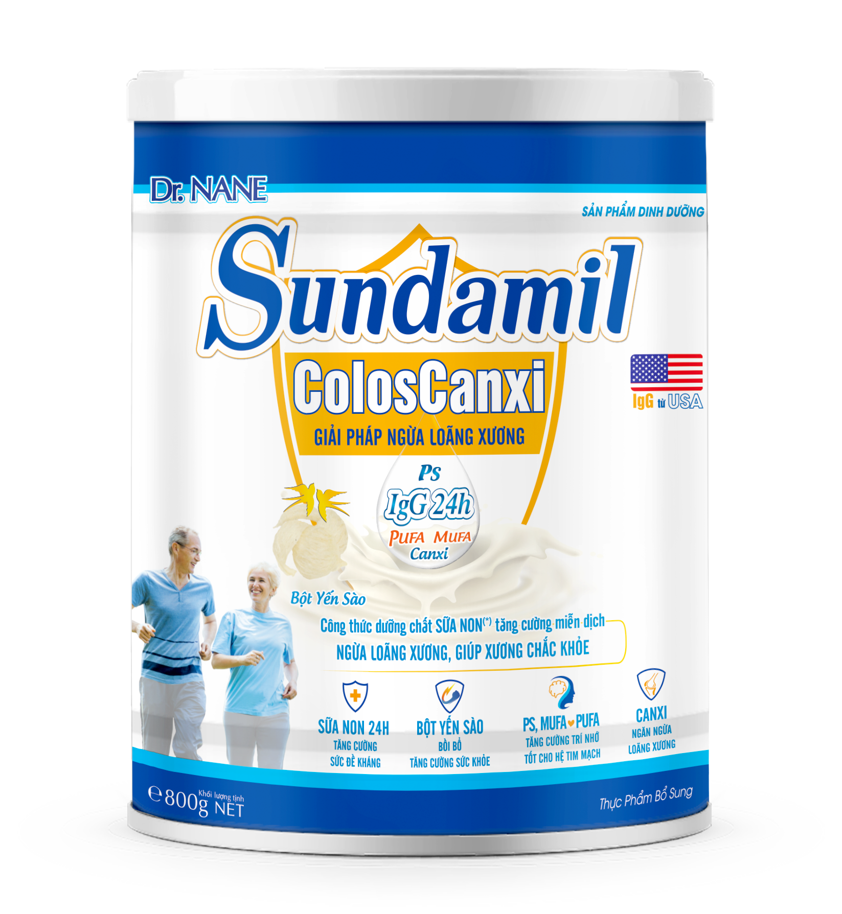 Formula milk supplemented with calcium to prevent osteoporosis for middle-aged and elderly people Sundamil ColosCanxi 800g