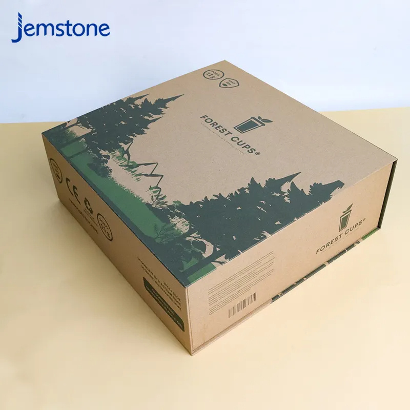 Custom Corrugated Kraft paper gift box Cardboard Paper Packaging Tea gift boxes food Mailer Shipping Gift Box With Logo