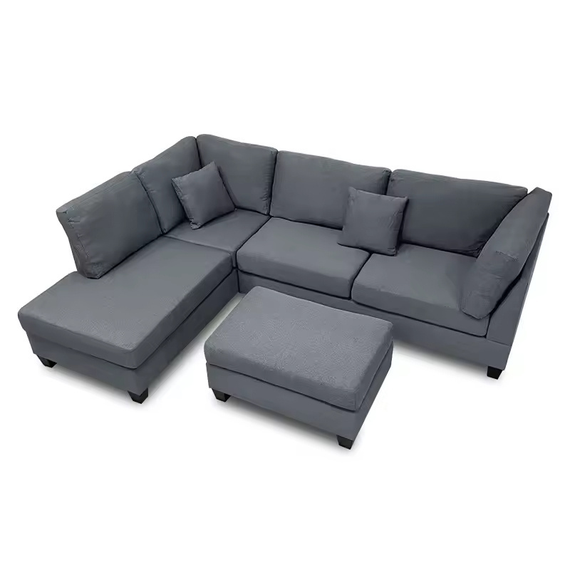 High Quality Custom Modern Sectional Corner Sofa Bed Set Convertible Sleeper Couches Living Room Sofa With Ottoman