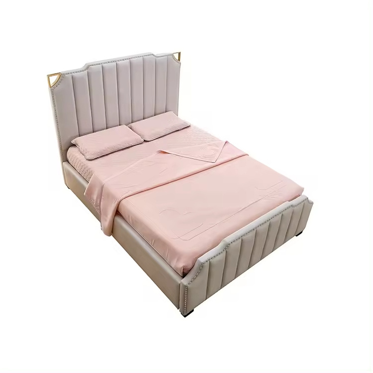 Customized modern bedrooms sets double full king queen size headboard bed frame wooden queen bed frame with storage