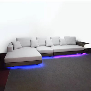 New Luminous Nordic Combination Sofa Large Size Fabric Modular Sofa Couches Modern l Shaped Sectional Sofas