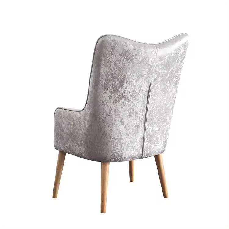 Classic Upholstered Living Room Chairs Modern Design Silver Velvet Office Chair Restaurant Tufted Dining Chair