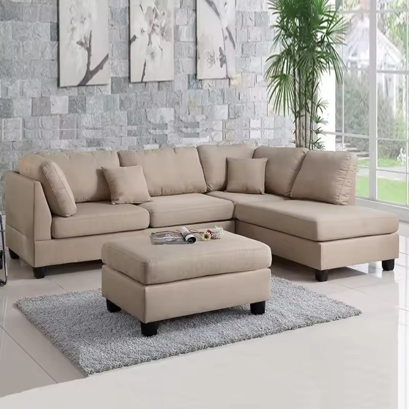 High Quality Custom Modern Sectional Corner Sofa Bed Set Convertible Sleeper Couches Living Room Sofa With Ottoman