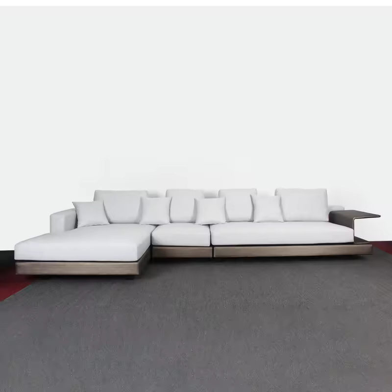 New Luminous Nordic Combination Sofa Large Size Fabric Modular Sofa Couches Modern l Shaped Sectional Sofas