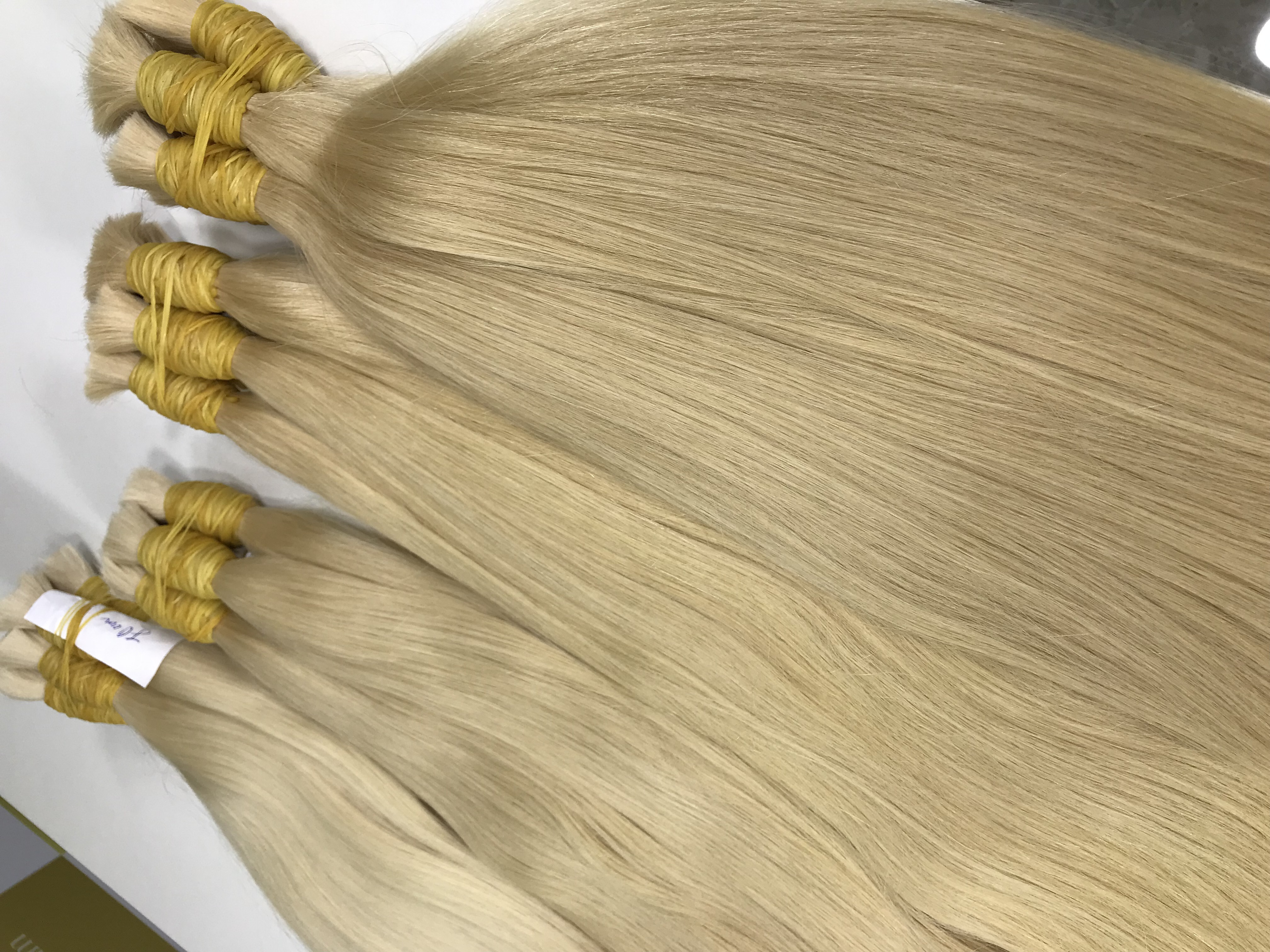 High quality Vietnamese Blonde Hair Extensions Top Grade Single Donor Hair Best quality Raw Material Wholesale price 60 cm