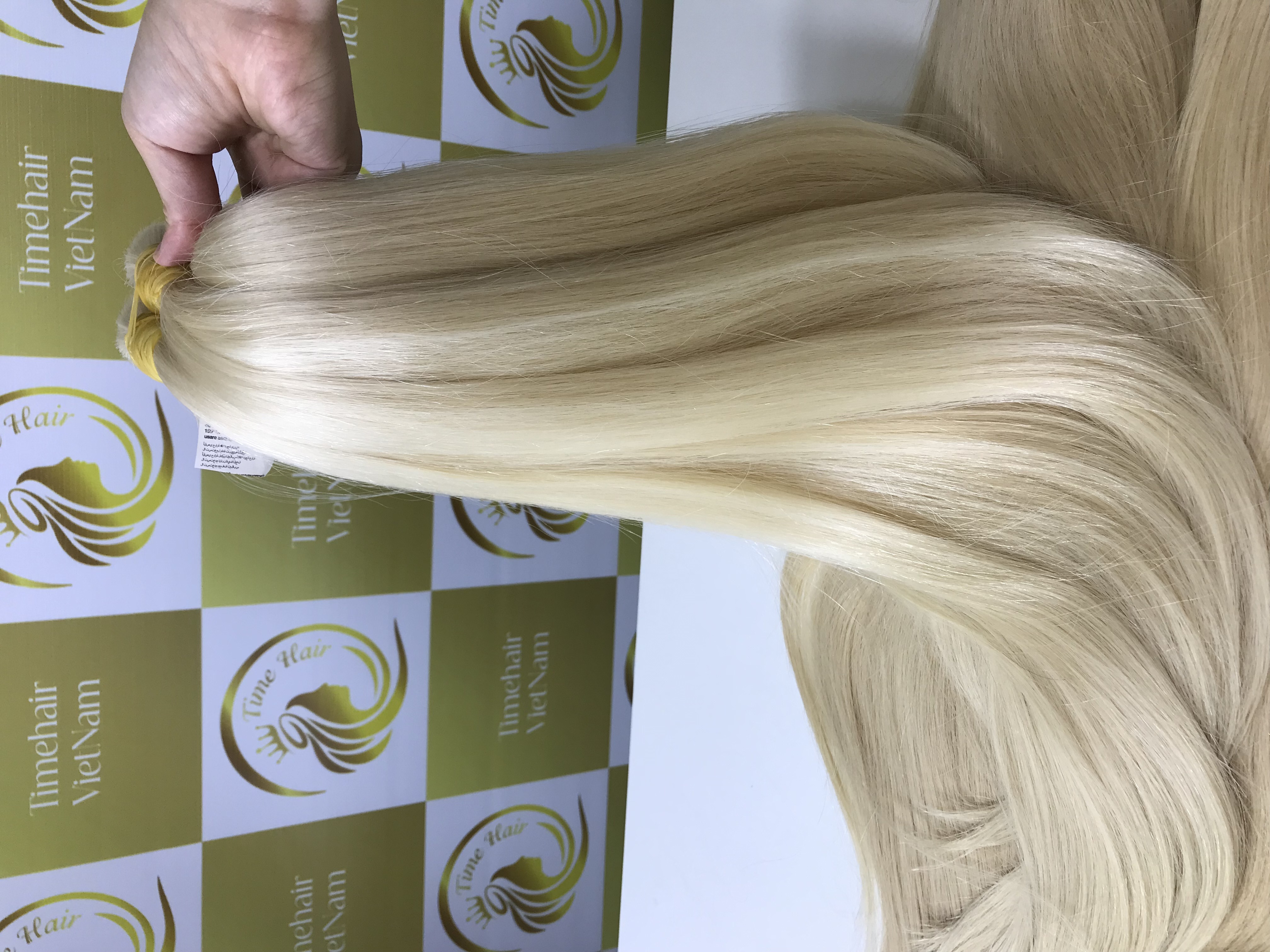 High quality Vietnamese Blonde Hair Extensions Top Grade Single Donor Hair Best quality Raw Material Wholesale price 60 cm