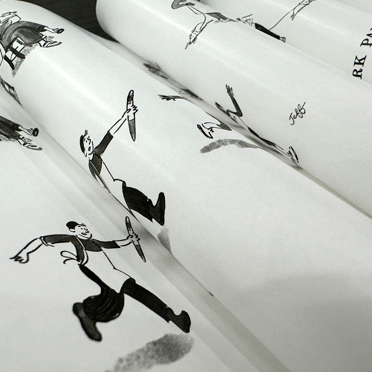 80g white kraft wrapping paper custom monochrome black and white printing gift shoes clothing wrapping paper