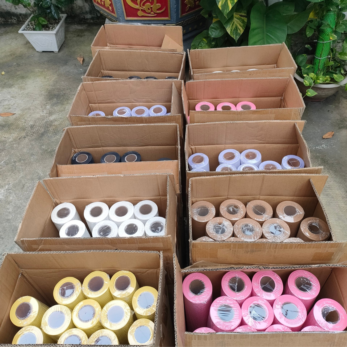 Multi Color Anti-collision Honeycomb Paper Packaging Rolls for Gift and Craft