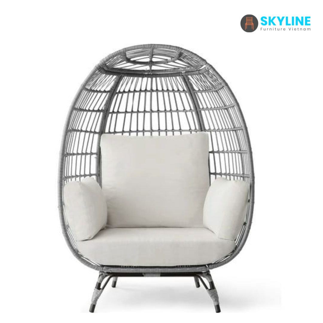 Popular garden swings outdoor leisure Rattan Egg Shape Garden Egg chair From Viet Nam