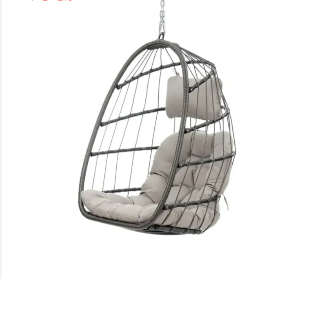 Outdoor Foldable Patio Swing Hanging Chair with Rattan Hanging Egg Swing Chair from Viet Nam