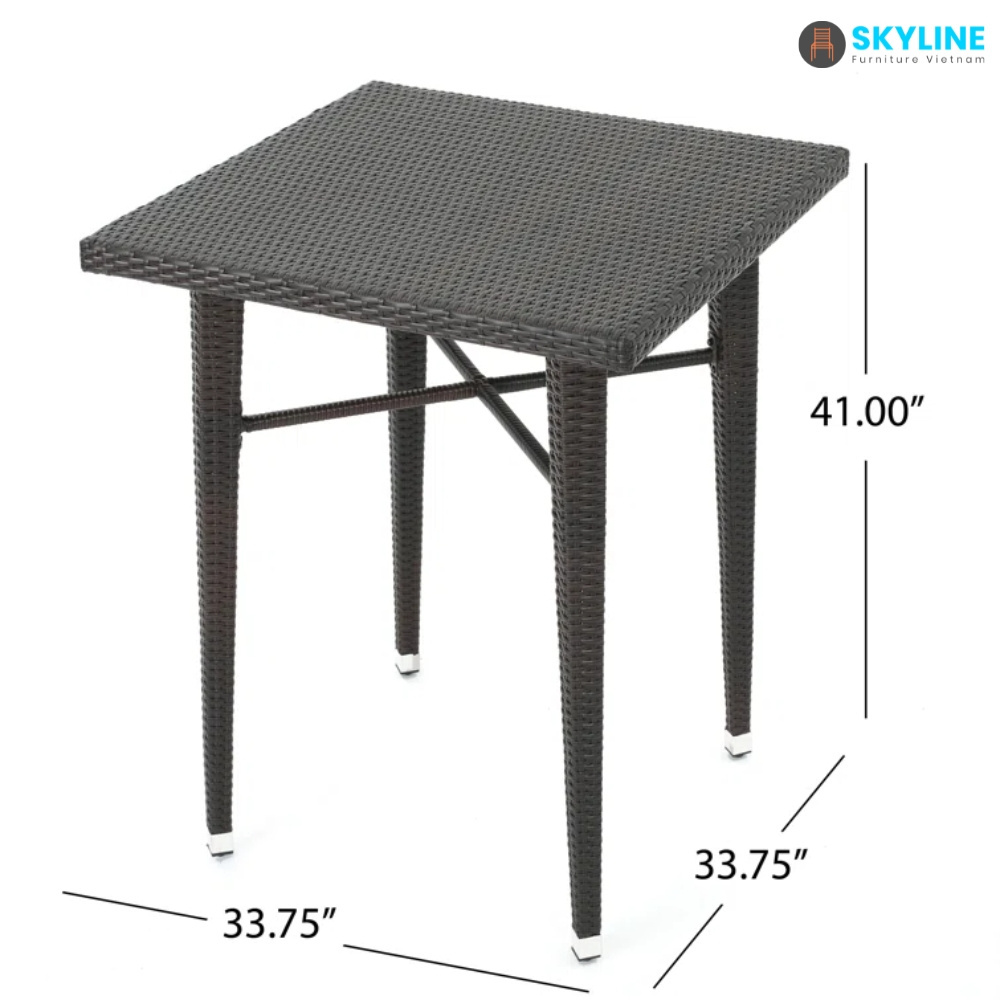 Skyline Weather Resistant Durable Outdoor Dining table wooden Restaurant Furniture Garden Dining Table