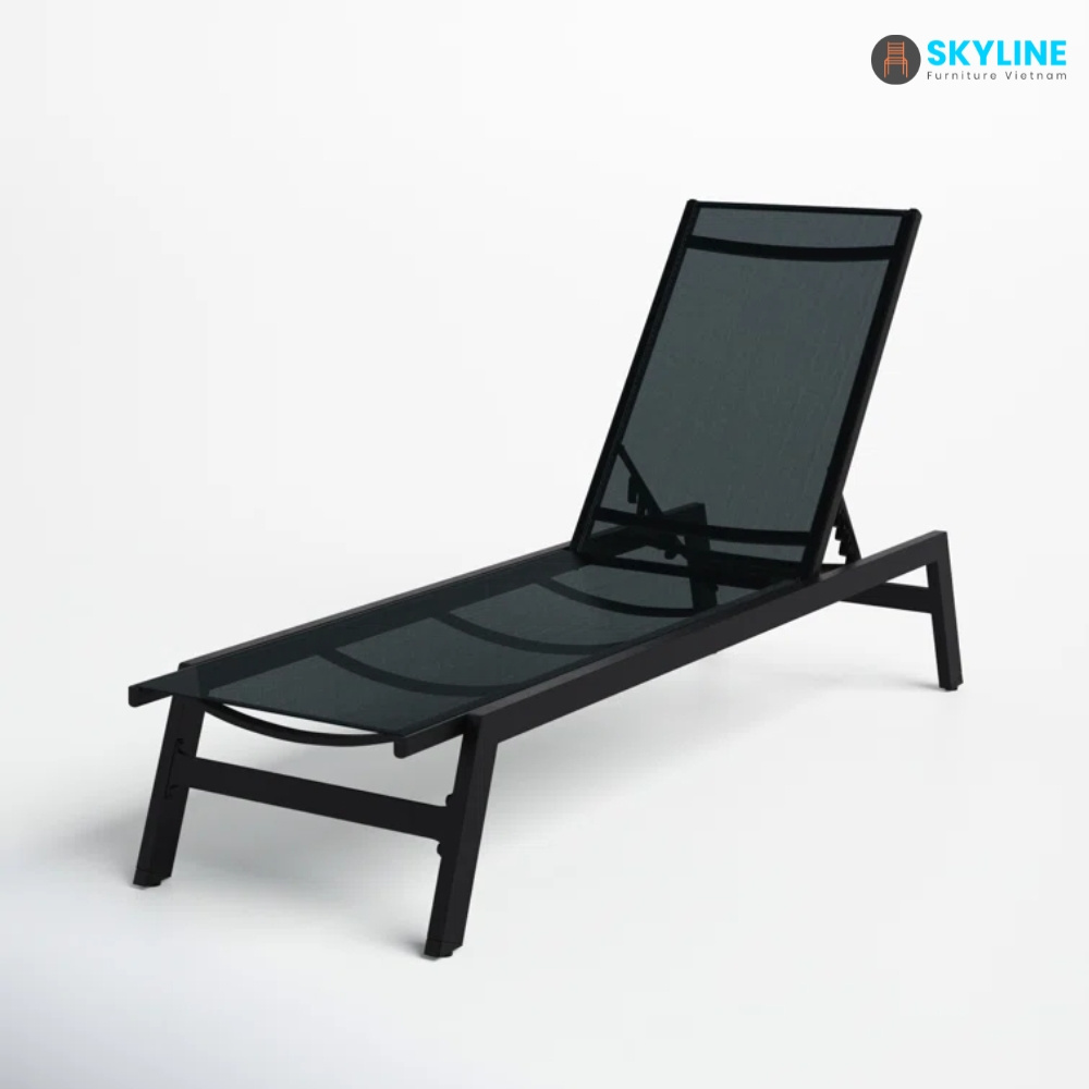 Skyline Garden Furniture Outdoor Poolside Adjustable Portable Aluminium Sun Lounger from Vietnam