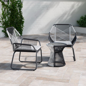 Skyline High Quality outdoor cafe table and chair set Furniture Garden Cafe Chair Modern Garden Set Luxury Furniture