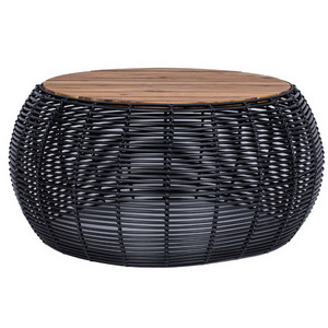 PE Rattan Wood Coffee Tea Table Dining Chairs & Side Table Decoration Wicker Interior Furniture