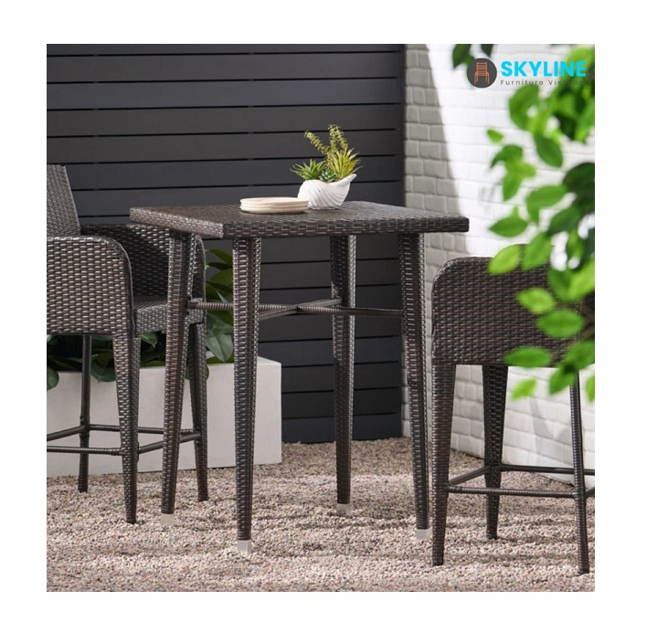 Skyline Weather Resistant Durable Outdoor Dining table wooden Restaurant Furniture Garden Dining Table