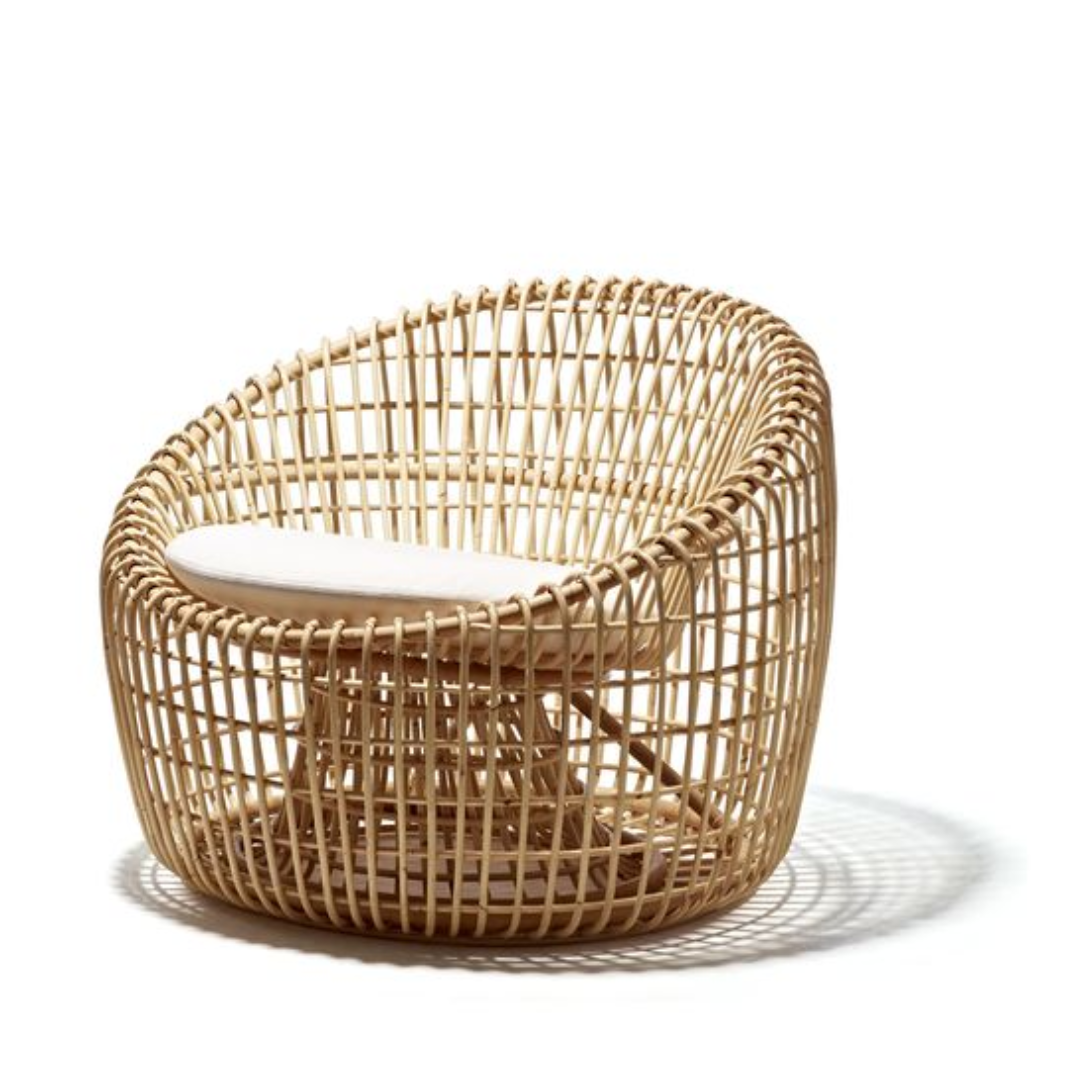 Wholesale rattan chair outdoor round chair handmade rattan garden sofa chair dining room set from Viet Nam