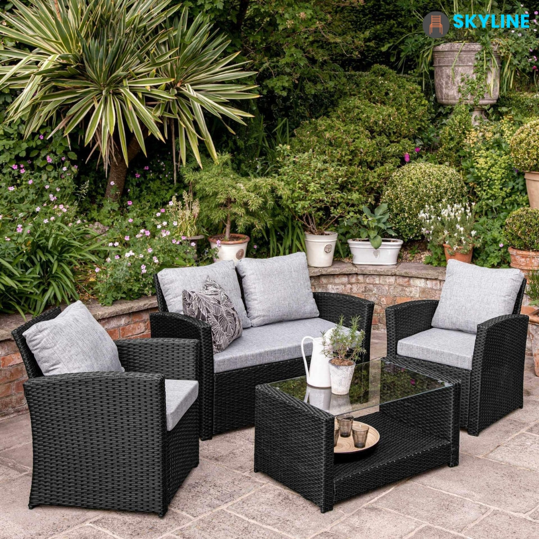 Custom Outdoor Garden Rattan / Wicker Furniture Garden Rattan Sofa Patio Outdoor Rattan Furniture