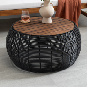 High Quality Rattan Coffee Tea Table Living Room Decoration Wicker Handmade Side Table Handwoven Rattan Wood Modern from Vietnam