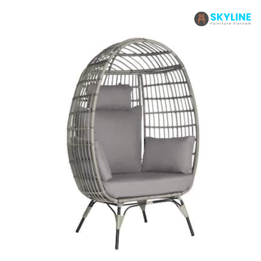 Popular garden swings outdoor leisure Rattan Egg Shape Garden Egg chair From Viet Nam