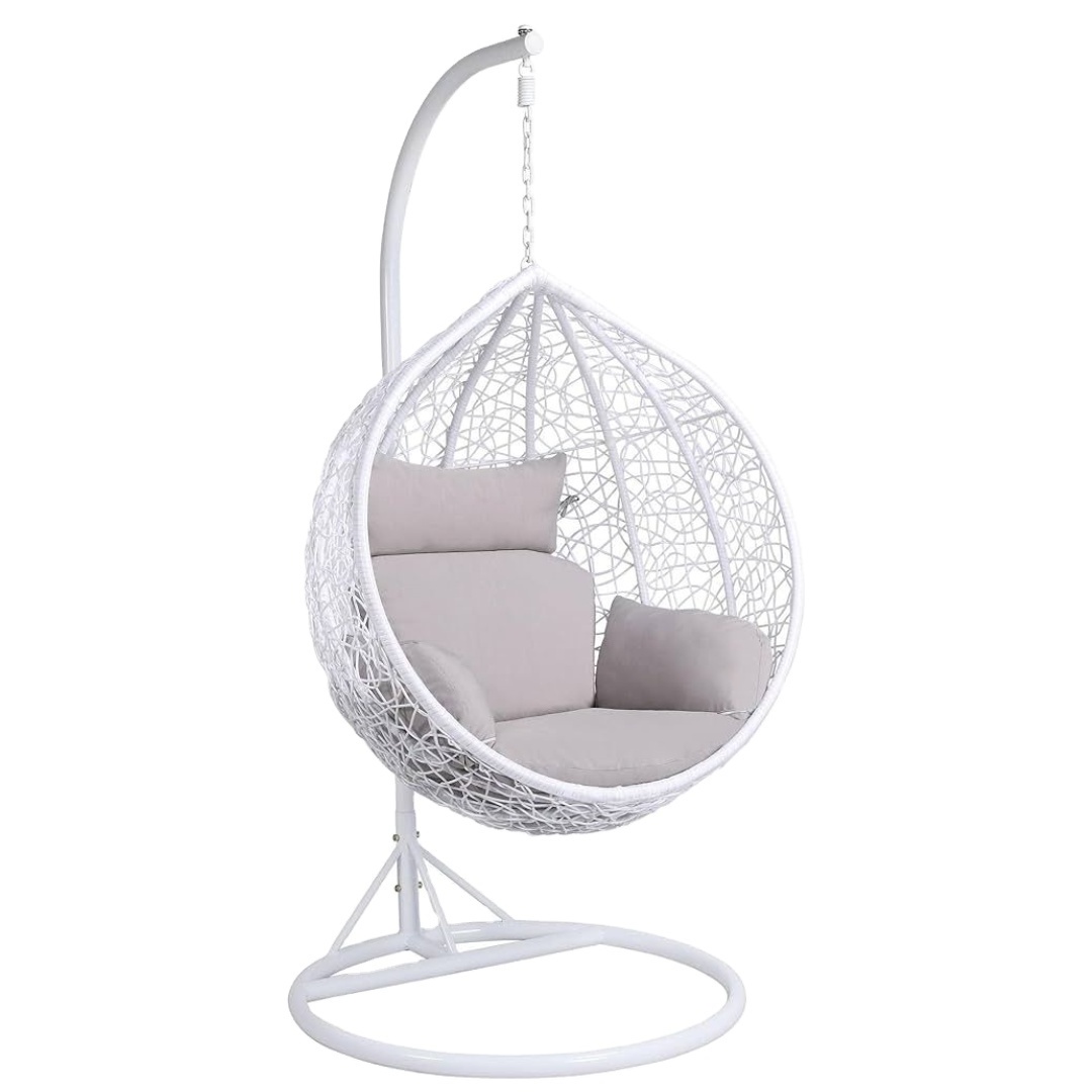 Modern Design Egg Swing Chair Swing Set Rattan Hanging Patio Swing With Metal Stand From Viet Nam