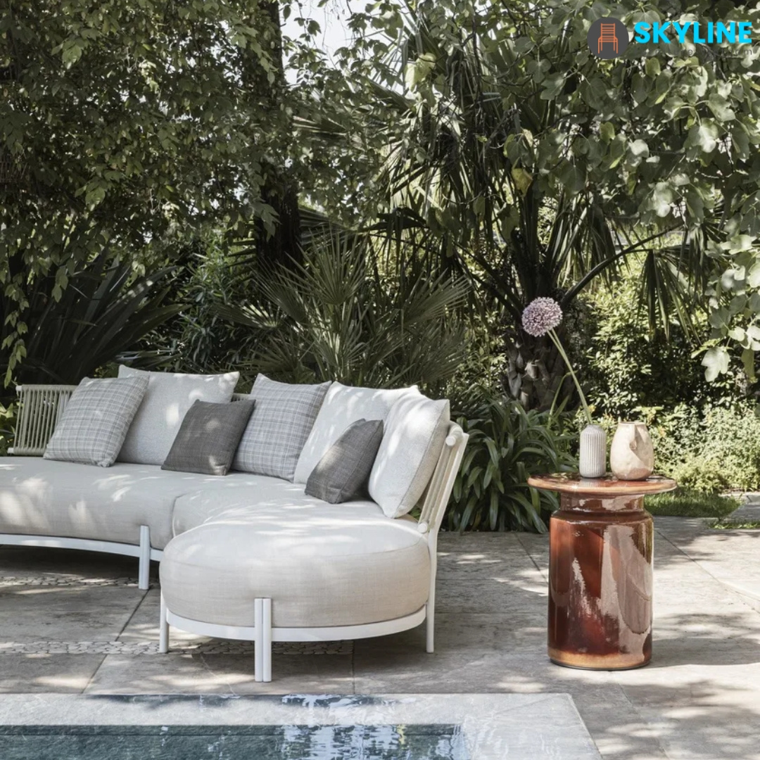 Design Luxury Hotel Garden Sofas Set Outdoor Living Room Furniture with Metal for Courtyard & Garden From Viet Nam