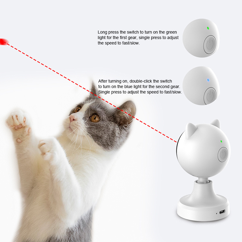 New Arrival Cat Laser Toys Usb Smart Auto Rotating Interactive Laser Light Cats Automatic Electric Pet Toy For Kitten