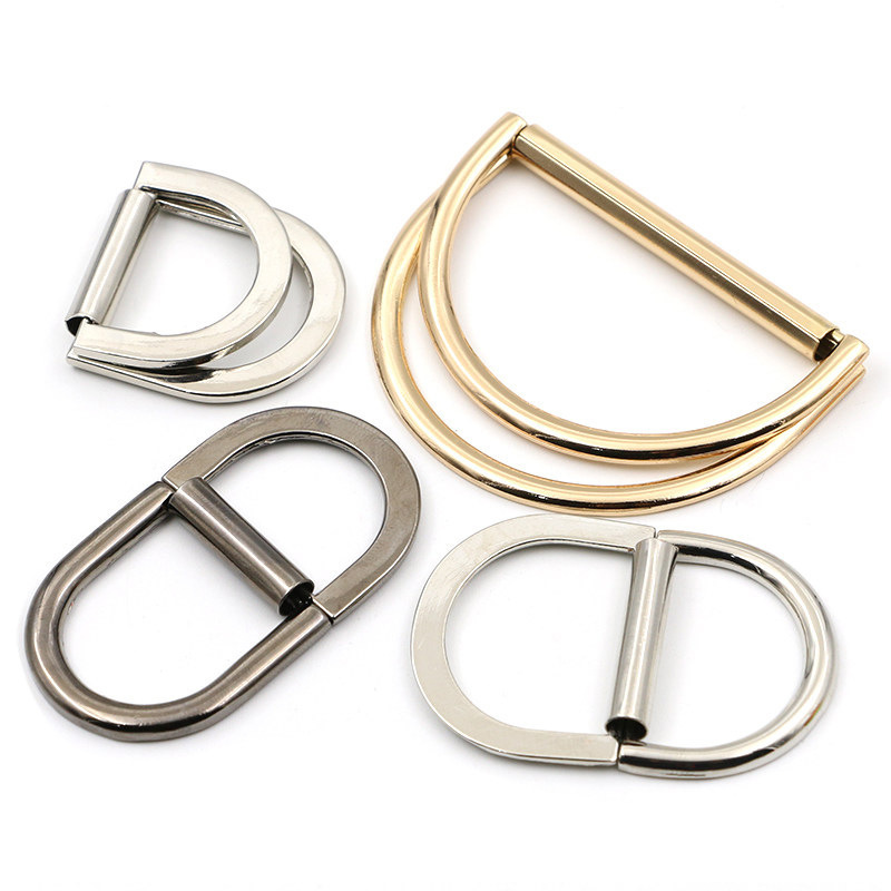 Hot Sale Custom For Metal Accessories For Bags Belt Leather Handbag Metal Hardware D Shape Ring Buckle