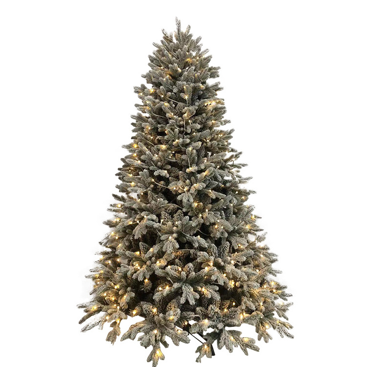 Lampada Co-Arts Snowy Decor Luxury Xmas Tree 210cm Electric Snow Artificial Led Lampara Christmas Tree Arbol De Navidad Arboles