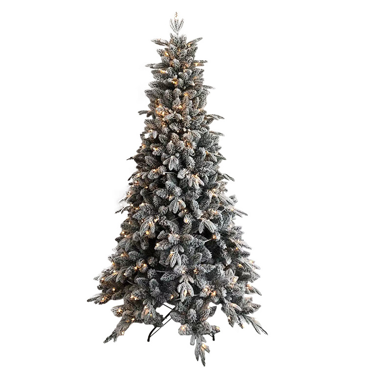 Lampada Co-Arts Snowy Decor Luxury Xmas Tree 210cm Electric Snow Artificial Led Lampara Christmas Tree Arbol De Navidad Arboles