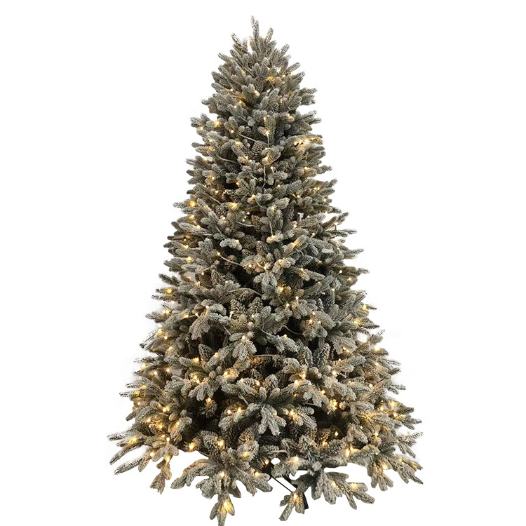 Lampada Co-Arts Snowy Decor Luxury Xmas Tree 210cm Electric Snow Artificial Led Lampara Christmas Tree Arbol De Navidad Arboles