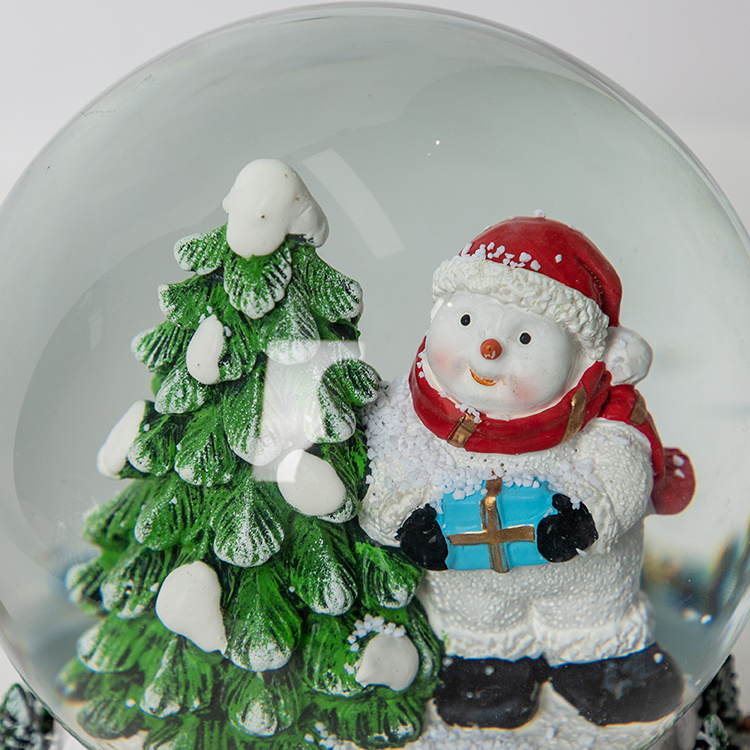 Favors Glass Crafts Christmas Snow Globe Flying Snow Musical Diy Plastic 2021 Wholesale High Quality Wedding Resin Artificial